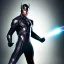 Placeholder: Cosmic super hero, , black costume,4k image, full body men