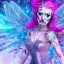 Placeholder: 1 full body shot,masterpiece galactic pink metalic,A portrait of a crystalline fairy,white skinned, sparkling eyes, fluorescent skin,pink makeup, magnificent, majestic, fairy style,long sparkling hair bleu blond, blue eyes, sparkling fluorescent skin, highly intricate, Realistic photography, incredibly detailed, ultra high resolution, 8k, complex 3d render,