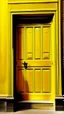 Placeholder: A golden yellow door painted by Andy Warhol