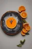 Placeholder: portrait, an orange with a clock embedded in its rind, AbstractTech clockpunk, Food photography, beautiful, delicious food, recipe photography, realistic, natural light, colorful, food art, object photography, vignette, ultra HD