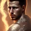 Placeholder: portrait of aggressive eden hazard, d & d, muscular! white, fire, fantasy, intricate, elegant, highly detailed, digital painting, artstation, concept art, smooth, sharp focus, illustration, art by artgerm and greg rutkowski and alphonse mucha