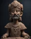 Placeholder: a very creative masterpiece clay art of ancient Babylonian god, the design express power, mystery, magic power, high details, sharp focus, intricate details, vivid color, volumetric lights, Black Background,