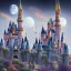 Placeholder: disney castle dark Magic on the moon, 8k, finely detailed, photo realistic