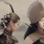 Placeholder: Japanese female warriors photography, their heads are too close together, very close-up, front portrait, impressive warrior costume, insanely detailed, 16k resolution, intricate detail, cinematic environment, depth of field, sharp focus, hyper realistic