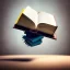 Placeholder: Floating book with magic swirling around it lifting it into the air