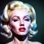 Placeholder: Realistic image portrait, sweet Marylin Monroe, blonde woman, cyberpunk style, highly detailed, unreal engine 5, ray tracing, RTX, lumen lighting, ultra detail, volumetric lighting, 3d, finely drawn, high definition, high resolution.