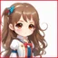 Placeholder: (close-up headshot) of a 4-year-old girl with long brown hair, (vibrant red eyes), adorable, cute, intricately detailed, masterpiece, anime chibi doll, 4k, American clothes