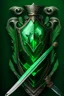 Placeholder: The crest for the Emerald Alliance is a green emerald gemstone with a sword piercing through it. This would represent the city of Emerald Bay and the adventurers who helped protect it.