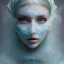 Placeholder: clouds of fog as woman's face, dissolving, disintegrating, wearing blue hijab, fine detail, highly intricate, wearing blue hijab, modern surrealism painting, high-quality, volumetric lighting, 8k, ultrahd, George Grie, Marco Escobedo, Igor Morski,Brian Froud, Howard Lyon, Selina French,