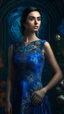 Placeholder: a beautiful woman in blue floral maxi, intricate details, HDR, beautifully shot, hyperrealistic, sharp focus, 64 megapixels, perfect composition, high contrast, cinematic, atmospheric, moody detailed matte painting, deep color, fantastical, intricate detail,