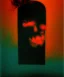 Placeholder: broken skull. black background. smoke and explode. particles in air. teal and orange. abstract. beksinski.