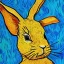 Placeholder: rabbit in cell Van Gogh