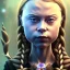 Placeholder:  Greta Thunberg portraitfae, sidhe, ominous, nature, orchids, dnd character portrait, intricate, oil on canvas, insanely detailed, 16k resolution, retroanime style, perfect eyes, round pupil, cinematic smooth, intricate detail , soft smooth lighting, soft pastel colors, painted Renaissance style