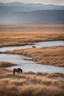 Placeholder: On the opposite side of the lake, a group of wild mustangs grazed peacefully, their manes billowing in the wind. Their untamed beauty embodied the spirit of the West, their sleek bodies reflecting the strength and resilience required to survive in this harsh and untamed land. As Scarlett approached the water's edge, she noticed a lone cowboy perched on a weathered fence post, his worn hat tilted low over his eyes. His weather-beaten face bore the marks of countless days spent under the relentles