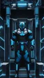 Placeholder: A close picture to sub-zero in cyber style with neon blue details