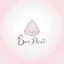 Placeholder: Create a logo with the name Deniz Boutique, inspired by diamond dresses, with the symbol of the dress, baby pink