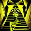 Placeholder: Double exposure of a black and yellow photo of the face of the pharaonic goddess Nefertiti and stairs inside a pyramid, black and yellow photo, a staircase, by John Alexander, stairs, a winding staircase inside a pyramid, inspired by Jerry Schatzberg, stairs to heaven, fine art photography, by Rodolfo Escalara, illustration, by Albert Cotin, beautiful, stairs, inspired by Rudolf Hausner, staircase 1