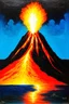 Placeholder: Volcano on the verge of erupting; surrealism; fauvism; dada; surrealism, optical art; Ilya Bolotowsky