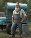 Placeholder: full body picture of a old long haired and long bearded, insane kentucky hill billy trailer trash farmer , with gigantic ears, award winning hyperrealistic, , 3d statue!!!, , 3 d artist, hill billy!! trailer trash !!, award winning 3d render, digital artist, award winning digital art, profile picture 2048px, hyperrealistic picture