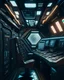 Placeholder: Futuristic scifi black interior of office shuttle with computers made with engine parts dysoptia cyberage HAWKEN postapocalyptic dysoptia scene photorealistic uhd 8k VRAY highly detailed HDR