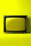 Placeholder: Futuristic TV flat yellow framed screen