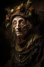 Placeholder: Portrait a dead autum elf eladrin in rembrandt style