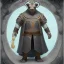 Placeholder: A Bipedal Rhino-Humanoid that is a Merchant with psychic powers wearing medieval clothing