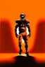 Placeholder: Silhouette of a football linebacker, orange background, photorealistic