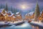 Placeholder: Christmas town river mountain