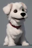 Placeholder: a floffy dog and its puppy infront in disney cartoon style on a white background