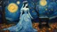 Placeholder: the corpse bride, oil paint, Van Gogh style