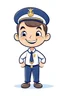 Placeholder: simple cartoon sailor clipart image animated style on white background