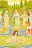 Placeholder: Make a picture of seven angels bathing in the river