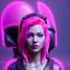 Placeholder: Pretty cyber woman, pink hair, sci-fi, sweet face, black, natural, pink, geisha style, symmetric plane, neon style, a lot of led lights, fog, rain, leather coat, vibrant color, highly detailed, art stations, concept art, smooth, unreal engine 5, god rays, ray tracing, RTX, lumen lighting, ultra detail, volumetric lighting, 3d, finely drawn, high definition, high resolution.