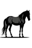 Placeholder: creat blaca horse silhouette vector isolate in white background