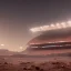 Placeholder: mars , stadium , soccer , fans , scoreboard , players , worldcup , space sport , goal , goalkeeper,soccer pitch with 2 goals and players