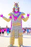 Placeholder: 10,000 nerds worshipping giant lord of nerd at burning man festival in the style of hiroku ogai