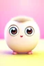 Placeholder: a cute puffy and circle, with big eyes, short small legs and hands