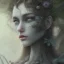 Placeholder: karlan, plant metal, feathers, Dryad, fae, sidhe, ominous, nature, plants, wildflower, facepaint, dnd character portrait, intricate, oil on canvas, masterpiece, expert, insanely detailed, 4k resolution, retroanime style, cute big circular reflective eyes, cinematic smooth, intricate detail , soft smooth lighting, soft pastel colors, painted Renaissance style, 800mm lens