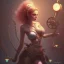 Placeholder: cute dancing lady pirates, blurred background with machine with gears and ropes, book cover, fantasy art, sketch, movie poster, mirrors