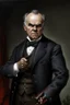 Placeholder: President William McKinley painted as werewolf with gun to head