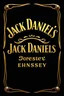 Placeholder: a Jack Daniels style graphic element made of brass