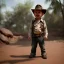 Placeholder: Indiana Jones toddler, full body, whip, dramatic lighting, hyper realistic