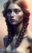 Placeholder: porno model , cute, beautiful, long hair, wavy hair, curly hair، black eyes, head and shoulders portrait, cinematic, 8k, resolution concept art portrait by Greg Rutkowski, Artgerm, WLOP, Alphonse Mucha dynamic lighting hyperdetailed intricately detailed