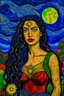 Placeholder: Wonder Woman as painted by Van Gogh