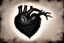 Placeholder: A black hand made out of black smoke violently crushing an anatomically correct heart