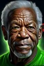 Placeholder: portrait of morgan freeman, green power ranger