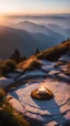 Placeholder: Craft a breathtaking scene where a proposal takes place on a mountaintop at sunrise. Highlight the warmth of the first light and the anticipation of a new beginning