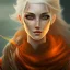 Placeholder: fantasy setting, woman, orange and white hair, wavy hair, freckles, ranger,