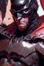 Placeholder: a close up of a person wearing a batman costume, batman mecha, black and reddish color armor, masayoshi suto and artgerm, heise-lian yan fang, by Ross Tran, cyberpunk batman, artgerm and ben lo and mucha, ross tran and bayard wu, ornate gothic armor, by Ye Xin